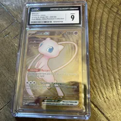 CGC 9 MINT Gold Metal Mew Ex 205/165 Pokemon 151 Ultra Premium Collection Promo - Image 1