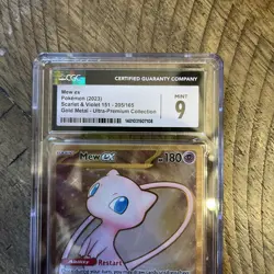 CGC 9 MINT Gold Metal Mew Ex 205/165 Pokemon 151 Ultra Premium Collection Promo - Image 2