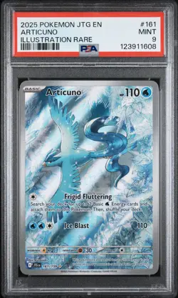2025 POKEMON JTG EN-JOURNEY TOGETHER ILLUSTRATION RARE #161 ARTICUNO PSA 9 - Image 1