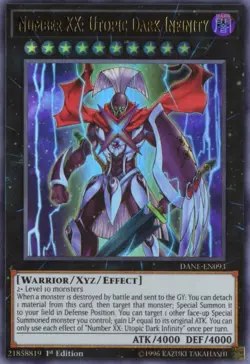 Yu-Gi-Oh! Number XX: Utopic Dark Infinity 1st Ed. DANE-EN093 Ultra Rare NM/LP x1 - Image 1