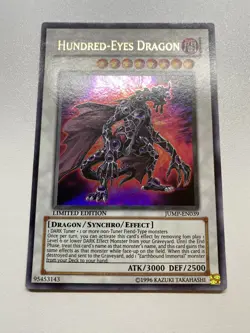 Yu-Gi-Oh! HUNDRED-EYES DRAGON Ultra Rare Limited Edition JUMP-EN039 MP - Image 1