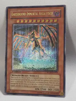 YuGiOh Earthbound Immortal Aslla Piscu RGBT-EN019 1st Edition Ultimate Rare LP - Image 1