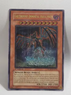 YuGiOh Earthbound Immortal Aslla Piscu RGBT-EN019 1st Edition Ultimate Rare LP - Image 2