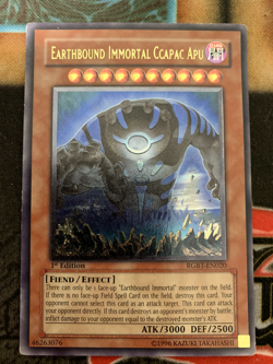 Yugioh Earthbound Immortal Ccapac Apu RGBT-EN020 1st Edition Ultimate Rare - PL - Image 2