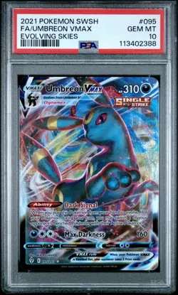 Umbreon VMAX 095/203 Pokemon SWSH Evolving Skies Full Art PSA 10 GEM MINT Card - Image 2