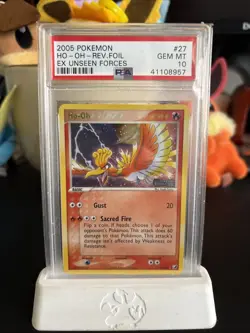 PSA 10 Ho-oh EX Unseen Forces Reverse Foil Holo Pokemon Card 27/115 2005 - Image 1