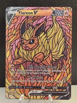 Flareon CUSTOM Stained Glass Holo Van Gogh Shiny Unbranded Card For Display Only - Image 1
