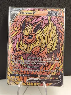 Flareon CUSTOM Stained Glass Holo Van Gogh Shiny Unbranded Card For Display Only - Image 3