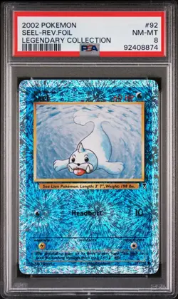 PSA 8 - Seel 92/110 Reverse Holo - Legendary Collection - Pokemon Card NM MINT - Image 1