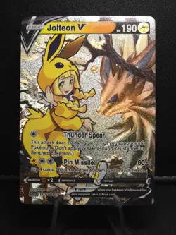 Pokemon Lillie Jolteon V Waifu Cute Doujin Ultra Rare Foil ACG Art Card - NM - Image 1