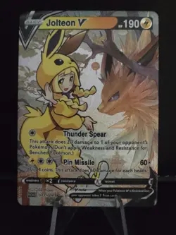 Pokemon Lillie Jolteon V Waifu Cute Doujin Ultra Rare Foil ACG Art Card - NM - Image 2