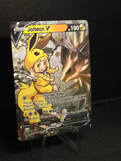 Pokemon Lillie Jolteon V Waifu Cute Doujin Ultra Rare Foil ACG Art Card - NM - Image 3