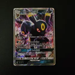 Pokemon Umbreon GX TCG Full Art Ultra Rare Holo Card #80 Sun and Moon - Image 1