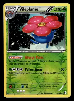 Vileplume 3/149 Reverse Holo Boundaries Crossed Pokemon Card - Image 1