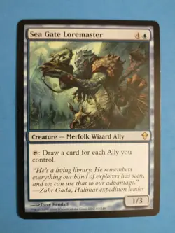 Sea Gate Loremaster 1X NM Zendikar MTG Magic the gathering - Image 1