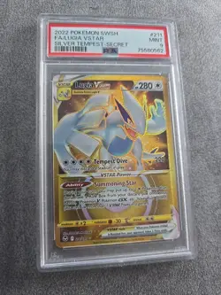 Pokemon TCG Lugia VSTAR Silver Tempest 211/195 Holo Secret Rare PSA 9 Mint - Image 1