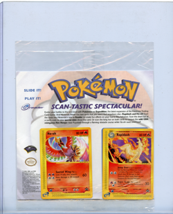2002 POKEMON "SCAN-TASTIC SPECTACULAR" E-READER PROMO, HO-OH & RAPIDASH SEALED - Image 1