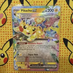 Pikachu ex Surging Sparks Ultra Rare Pokemon TCG 057/191 Scarlet & Violet - Image 2