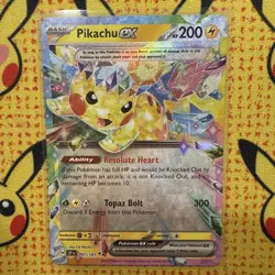 Pikachu ex Surging Sparks Ultra Rare Pokemon TCG 057/191 Scarlet & Violet - Image 3
