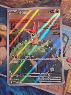 Pokemon Black Bolt / White Flare Victini SVP 208 Promo Illustration Rare NM - Image 1