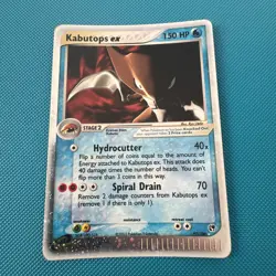 Pokemon EX Sandstorm Kabutops Card 97/100 Holo Rare TCG - Image 2