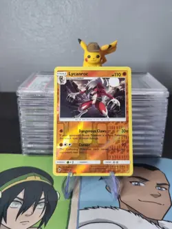 Pokemon Sun & Moon Burning Shadows TCG Card REVERSE HOLO Lycanroc 75/147 - Image 1