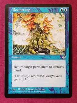 Magic The Gathering MIRAGE BOOMERANG blue card MTG - Image 1