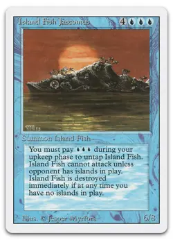 Island Fish Jasconius (LP) Revised Edition 3ED Magic MTG - Image 1