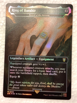 MTG Ring Of Barahir Sword of The Animist Borderless Foil Lord of The Rings 0355 - Image 1