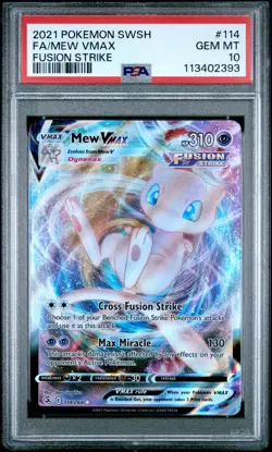 2021 Pokemon Sword & Shield Fusion Strike 114 Fa/Mew Vmax Fusion Strike PSA 10 - Image 2