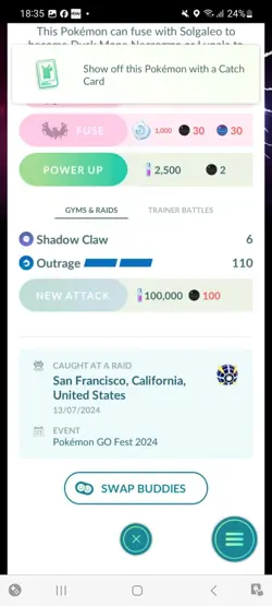 Pokemon Go Ultra Beast Necrozma ( Normal )( Background)( Wormhole) - Image 2