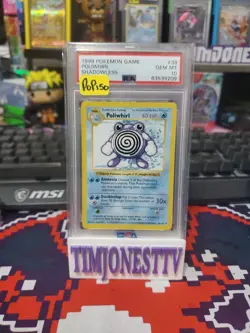 ( POP 150 ) PSA 10 1999 Pokemon Poliwhirl Shadowless 38/102 Base Set VINTAGE - Image 1