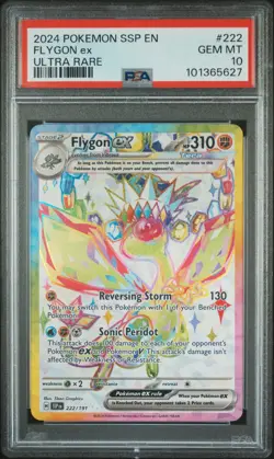 Pokemon 2024 Flygon EX 222/191 Surging Sparks Ultra Rare PSA 10 EN - Image 1