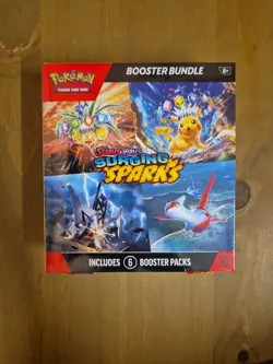 Pokemon TCG Scarlet & Violet Surging Sparks 6 Booster Pack Bundle Factory Sealed - Image 1