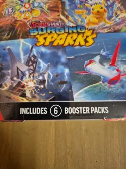 Pokemon TCG Scarlet & Violet Surging Sparks 6 Booster Pack Bundle Factory Sealed - Image 2