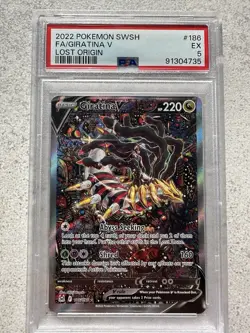 Giratina V Alt Art Lost Origin PSA 186/196 Alternate Art Full Art Pokemon TCG - Image 1