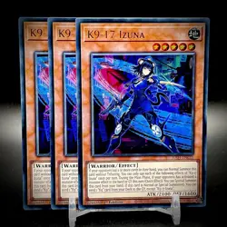 Yugioh K9-17 Izuna JUSH-EN031 Ultra Rare 1st Edition X3 Playset NM - Image 1