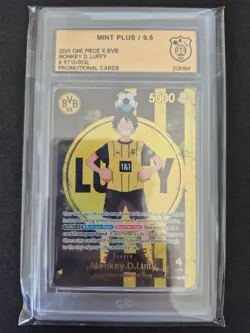 One Piece, Promo Card, Monkey D. Luffy, BVB Dortmund, GSG 9.5, ST13-003 Leader - Image 1