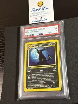 PSA 5 EX 2001 POKEMON NEO DISCOVERY #13 UMBREON-HOLO TRADING CARD - Image 3