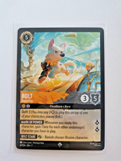 BOLT SUPERDOG 4/204 EN7 SUPER RARE ARCHAZIA'S ISLAND DISNEY LORCANA CARD - Image 1