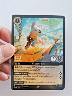 BOLT SUPERDOG 4/204 EN7 SUPER RARE ARCHAZIA'S ISLAND DISNEY LORCANA CARD - Image 3