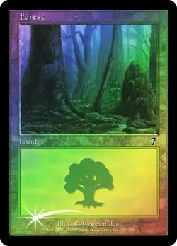 7th Edition MTG FOIL Forest (#330) Magic - Image 1