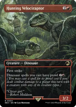 Hunting Velociraptor (Borderless) Universes Beyond: Jurassic World PSA 9 - Image 1