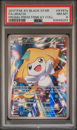 PSA 8 Jirachi XY67a Full Art English Premium Trainer Promo Black Star Pokemon - Image 1