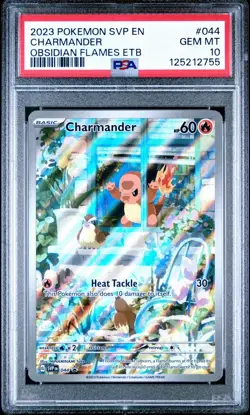 2023 Pokemon Obsidian Flames Charmander ETB Black Star Promo #044 PSA 10 - Image 1