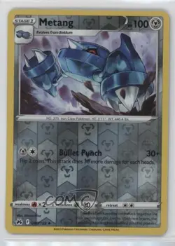 Metang Reverse Foil Pokemon Sword & Shield Crown Zenith #090 - Image 1
