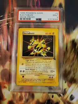 1999 ELECTABUZZ POKEMON GAME MOVIE PROMO PSA 9 - Image 1