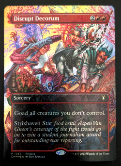 MTG ~ DISRUPT DECORUM ~ LAUNCH PARTY & RELEASE EVENT FOIL PROMO 1067 ~ NEAR MINT - Image 1