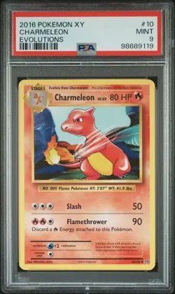 2016 POKEMON XY EVOLUTIONS #10 CHARMELEON PSA 9 - Image 1