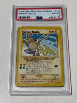 2002 PSA 4 Pokemon Neo Destiny Shining Raichu #111 Holo Rare - Image 1